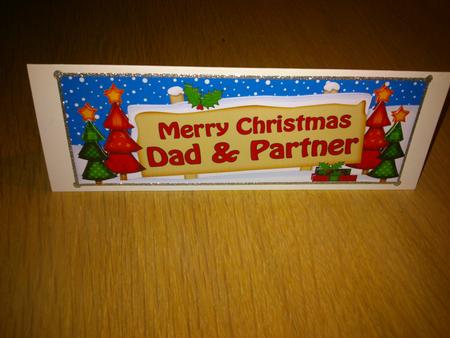 Xmas Dad & Partner Xmas Trees Signpost Lge Dl Easicut by Hayley Griffiths