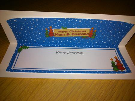 Xmas Mum & Husband Xmas Trees Signpost Large Dl Insert by Hayley Griffiths