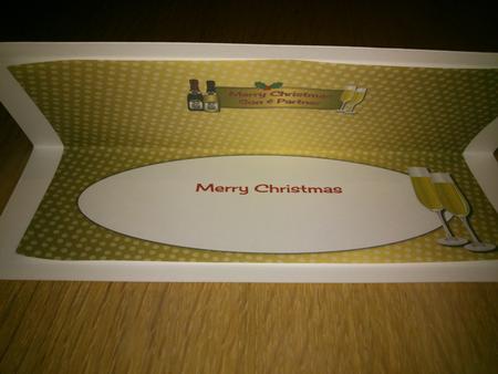 Christmas Champagne Son & Partner Large Dl Insert by Hayley Griffiths