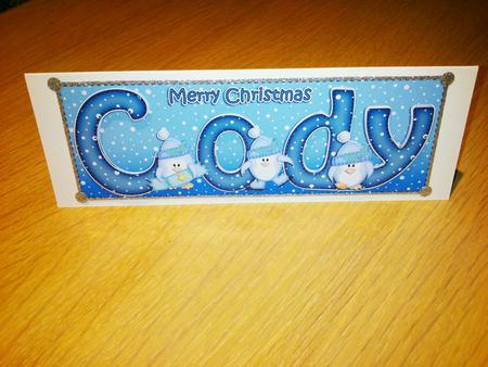Xmas Cody Penguins Large Dl & 3D Decoupage by Hayley Griffiths