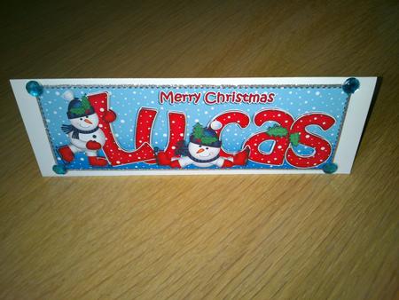 Merry Christmas Lucas Snowmen Large Dl & 3D Decoupage by Hayley Griffiths
