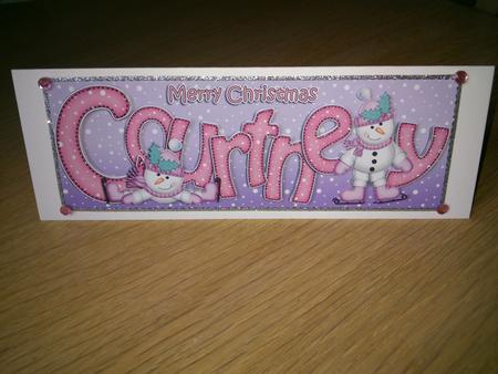 Merry Christmas Courtney Snowmen Large Dl & 3D Decoupage by Hayley Griffiths