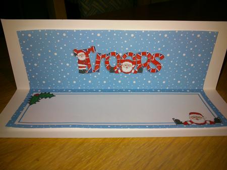 Xmas to Our Uk Troops Matching Large Dl Insert by Hayley Griffiths