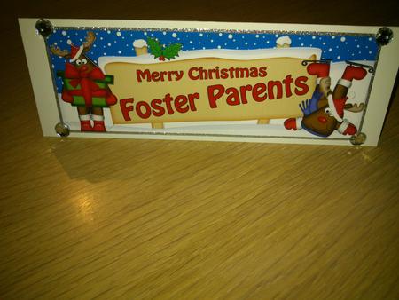 Xmas Foster Parents Rudolph Signpost Lge Dl Decoupage by Hayley Griffiths
