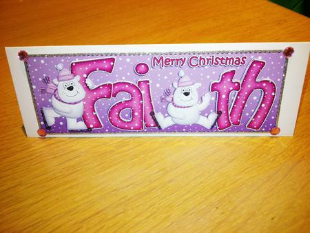 Xmas Faith Polar Bears Large Dl & 3D Decoupage by Hayley Griffiths