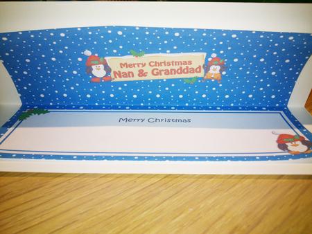 Xmas Nan & Granddad Penguins Signpost Large Dl Matching Inse by Hayley Griffiths