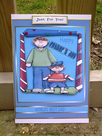 Worlds Best Dad Card Front and Layers by Hayley Griffiths