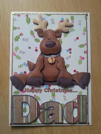 Happy Christmas Dad A5 Decoupage by Hayley Griffiths