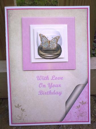 Diamond Butterfly in Snow Globe by Hayley Griffiths