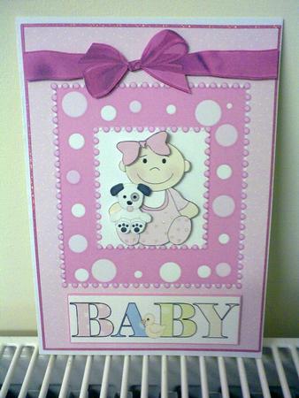 Baby Girl Quick Card by Hayley Griffiths