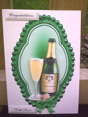 Lovely Celebration Champagne & Pretty Frame by Hayley Griffiths