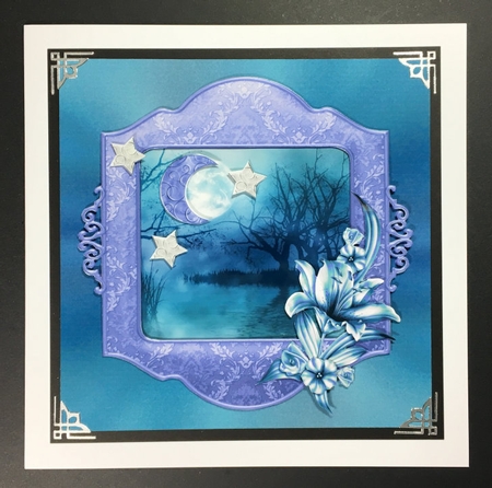 Celestial Winter Night Lilies Decoupage Mini Kit by Hazel Pepper