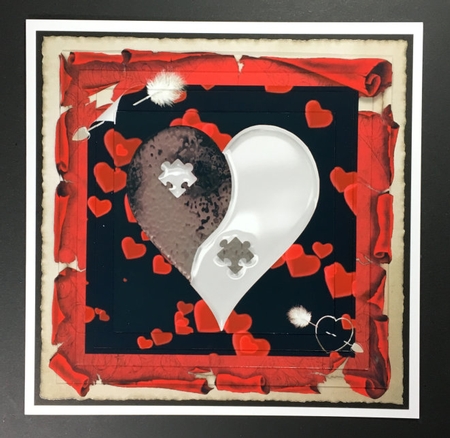 Love Hearts & Valentines - Yin Yang Heart 89i +tag by Hazel Pepper