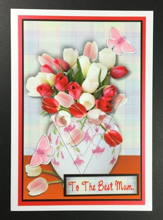 Pink Tulips for Mum by Hazel Pepper