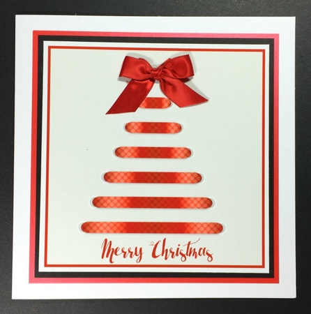 Ribbon Christmas Tree Topper / Card Front by Hazel Pepper