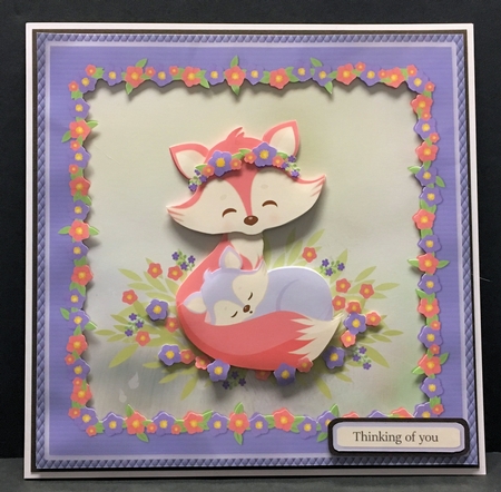 Fox and Cub Card Front by Hazel Pepper