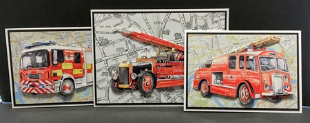 Transport Decoupage - Fire Engines by Hazel Pepper