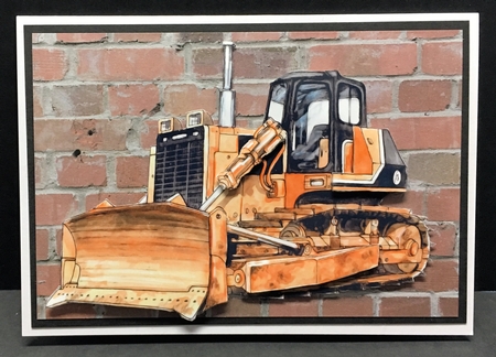 Transport Decoupage - Diggers by Hazel Pepper