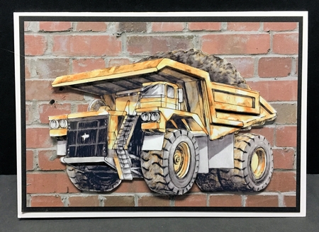 Transport Decoupage - Diggers by Hazel Pepper