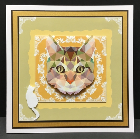 Cat Head Multicoloured by Hazel Pepper