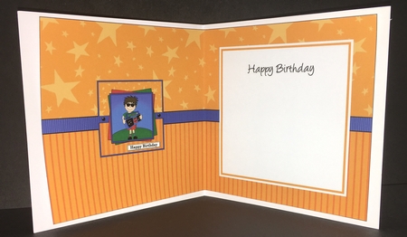 Boyz Birthday Teen Jaz has a Boombox square landscape insert by Hazel Pepper