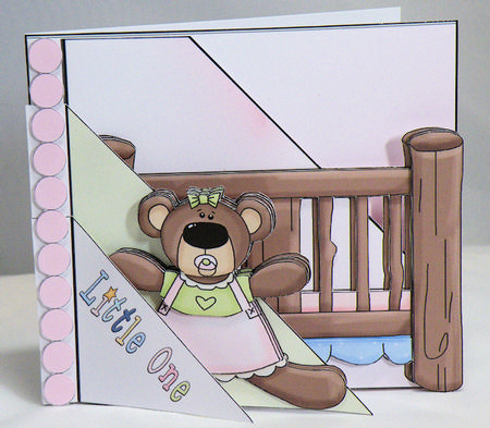 Corner Flip Card Little One Girl by Hazel Pepper