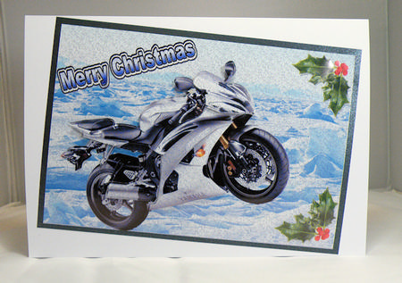 Silver Sport's Bike on Ice Background 2 Of by Hazel Pepper