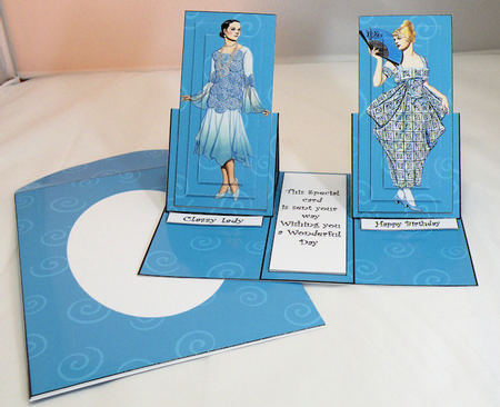 Classy Lady Double Easel Card by Hazel Pepper
