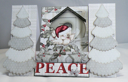 Little Christmas Robin Decoupage Stepper card Kit by Hazel Pepper