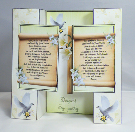 The Lords Prayer Sympathy Double Fold Back by Hazel Pepper
