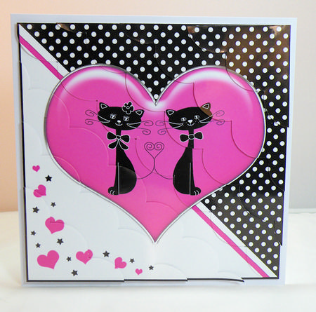 8 x 8 Kool Kats Purrfect Love Kit with Scalloped Corners by Hazel Pepper