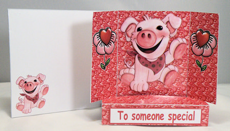 Cute Pig Birthday/valentine Pop Up by Hazel Pepper