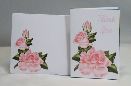 Thank You Roses Mini Card & Envelope(2.5x3.5inch) by Hazel Pepper