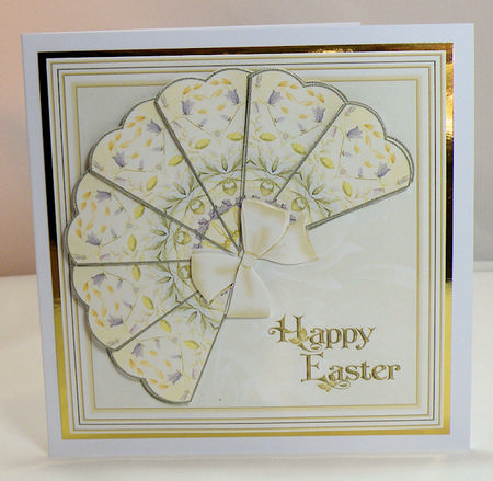 Easter Card Front with Fan Decoupage by Hazel Pepper