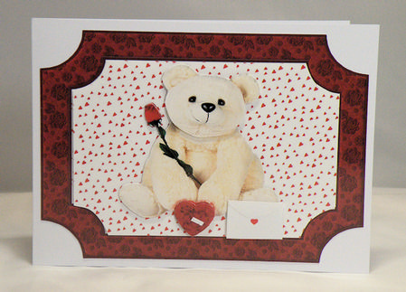 I Love You Bear with Decoupage by Hazel Pepper