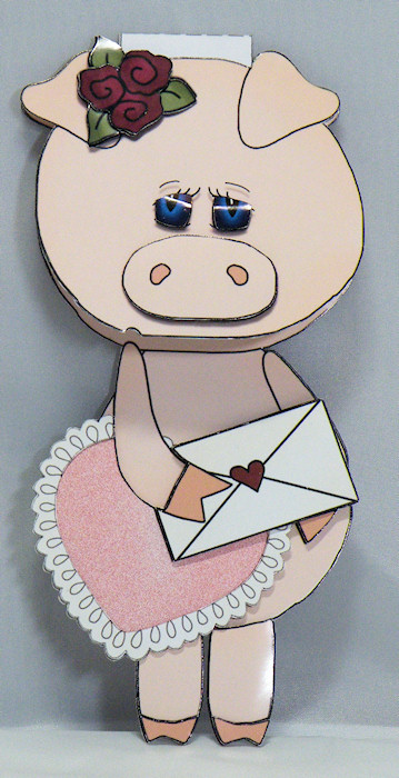 Color Me Happy Valentine Pig by Hazel Pepper