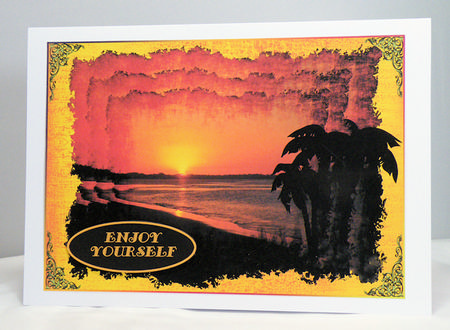 Sunset on the Water A4 by Hazel Pepper