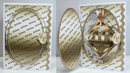 Gold 40th Birthday A5 Locket Kit by Hazel Pepper