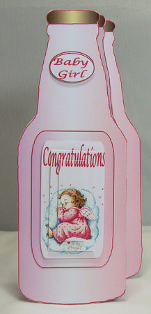 Baby Girl Bottle Tri Fold by Hazel Pepper