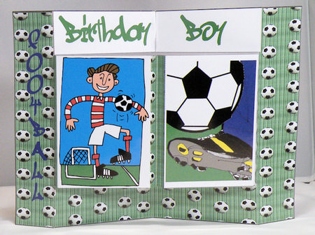 Box Fold Footballers Birthday by Hazel Pepper