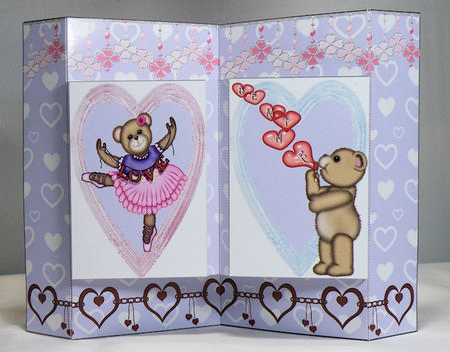Box Fold Valentine Bears by Hazel Pepper