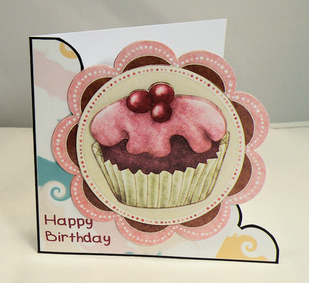 Cherry Cupcake Quick Card by Hazel Pepper