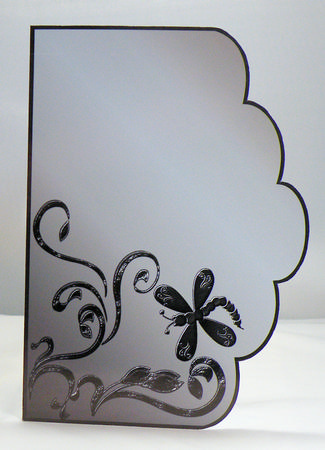 Scalloped Edge Cut and Fold Card Base - Storm by Hazel Pepper