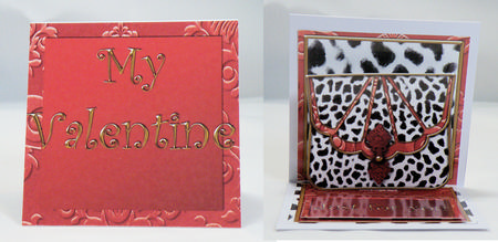 Dalmation Valentine Bag Mini 3D Pop-up Card by Hazel Pepper