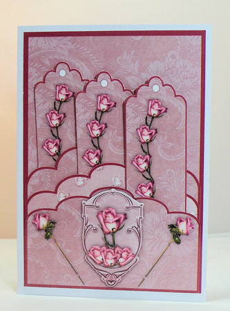 Sweetheart Roses Scallop Top Pocket Bookmark Kit by Hazel Pepper