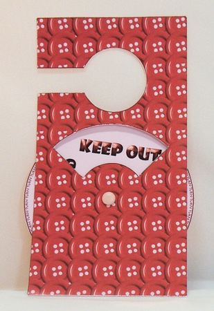 Red Buttons Galore Spinnin' Door Hanger by Hazel Pepper