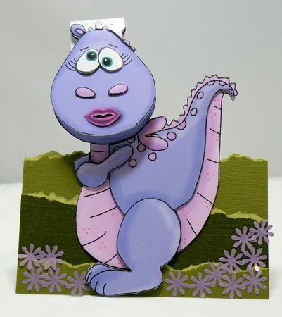 Lady Dragon Flip-up Card by Hazel Pepper