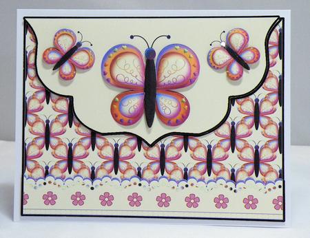Rainbow Fantasy Butterfly Envelope Card by Hazel Pepper