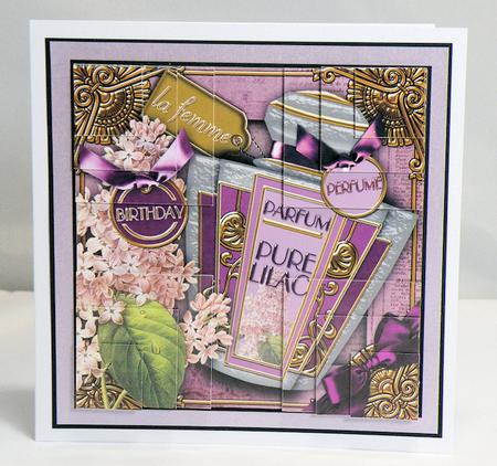 Pure Lilac Perfume Birthday 5in All 4 Corner Stacker by Hazel Pepper