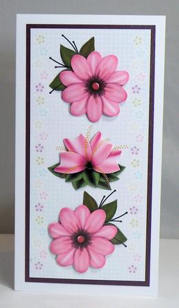 Dl Decoupage Flowers with Insert by Hazel Pepper